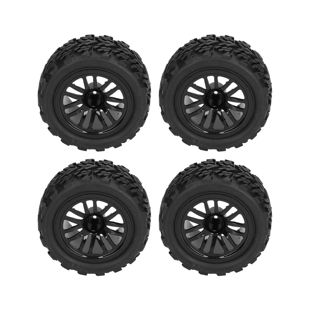 4pcs RC Tires Plastic Black Wear Resistant Micro Crawler Tires with Combiners Nuts for 18 for 110