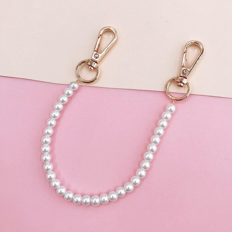 Модный женский чехол для телефона DIY с жемчужной цепочкой и подвеской из кристалла против падения