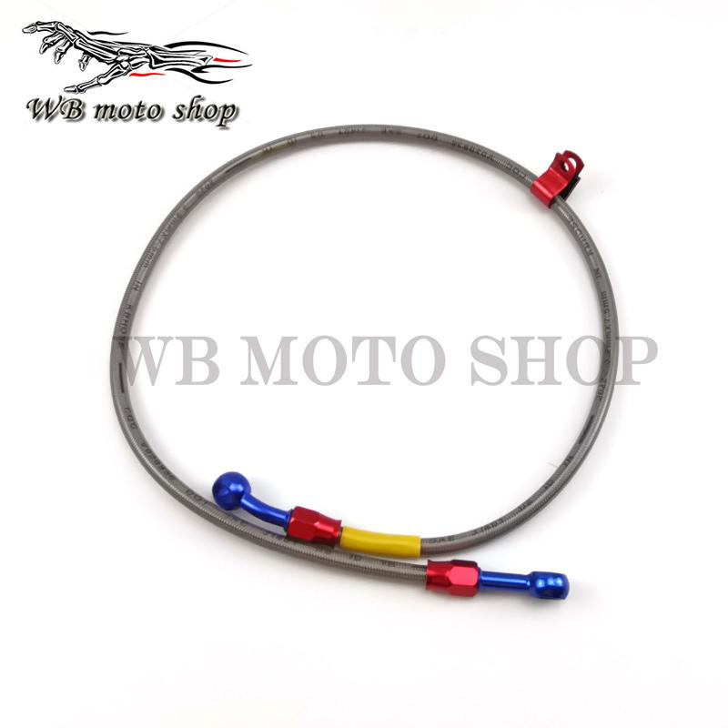 Universal Motorcycle Brake Hose Line Dirt Bike Braided Steel Hydraulic Reinforce Oil Hose 85cm Banjo for Honda DIO ZX yamaha JOG