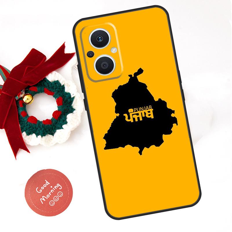 Карта Пенджаба Контурный Чехол Для OPPO Reno 14F 14 13 12 11 10 Pro 11F 12F 13F 7 8 Lite Чехол OPPO Find X8 X5 X9 Pro