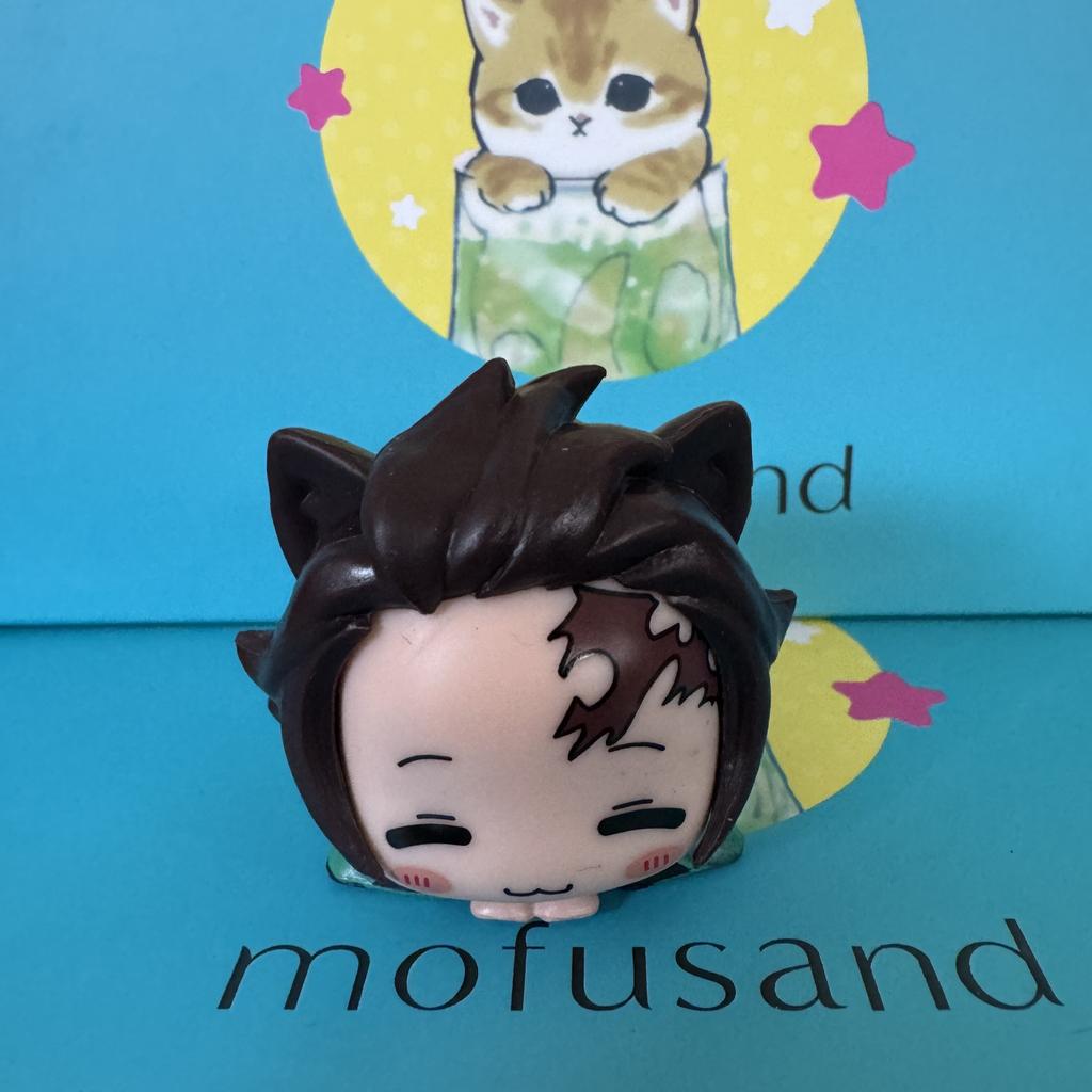 Клинок, рассекающий демонов, Лежащий Кот Ухо Токито Муичиро Blind Box Кукла-розыгрыш Аниме Настольное украшение Подарки Фигурка Модель Игрушки