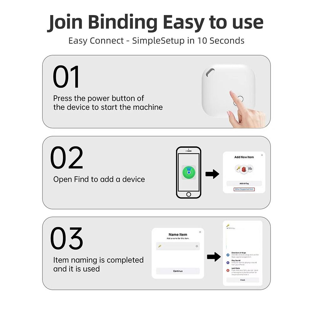 Wireless Bluetooth Air Tag Tracker Message Reminder Anti Loss Tracker  for Bike Wallet