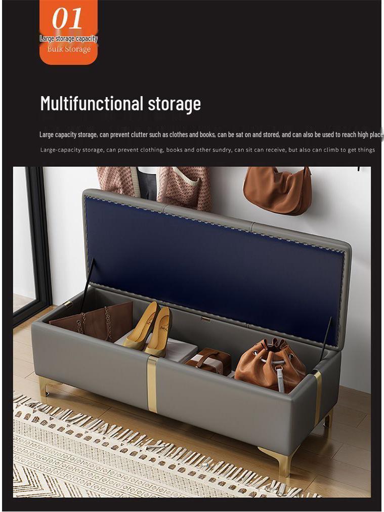 Versatile Entryway Shoe Stool & Storage Bench for Home, Clothing Stores, Changing Rooms, and Bedside Use