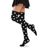 Носки до колена «Божья коровка» в горошек, длинные чулки для бот, смешные носки в красный и черный горошек для женщин