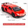 1:32-масштабная модель Lambo LP750, автомобиль с откатным механизмом, звуком и светом для детей, мальчиков и девочек, металлический корпус, открытая дверь