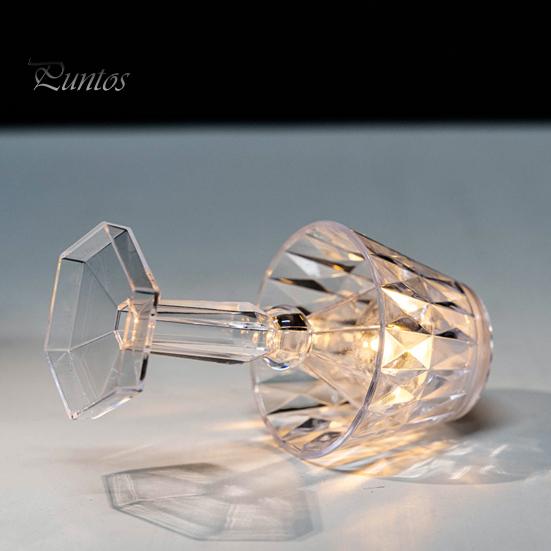 Ночник, 3 цвета, энергосберегающий, на батарейках, настольная лампа из искусственного хрусталя, светодиодный прикроватный светильник, украшение для вечеринки