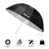 Selens Фотографический зонт 130см Отражающий зонт для освещения 16 спиц Совместим со студийной вспышкой-стробоскопом Черный/Серебристый