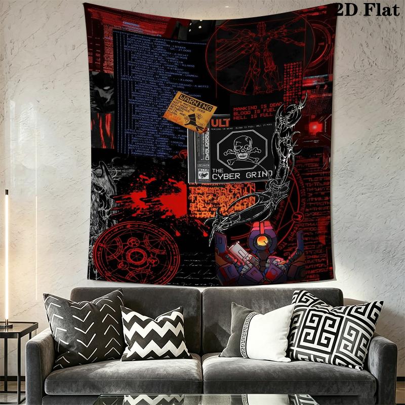 ULTRAKILL Wall Tapestry Aesthetic Wall Hanging Printed Fabric Blanket Decorative Tapestries for Bedroom Living Room Home Decor