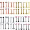 Набор пирсинга лабрет 12 шт., кристалл, 16G, серьга для пирсинга козелка в форме сердца, набор пирсинга ушной раковины, упаковка штифтов для пирсинга губ-лабрет, серьги для мочки уха, оптом
