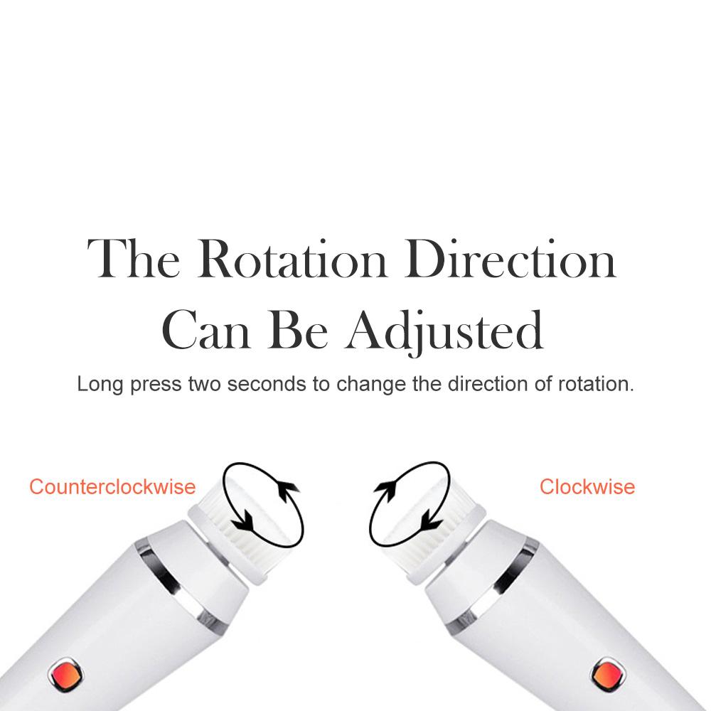 Электрическая щетка для очищения лица для ухода за кожей лица, звуковой вибрационный массажный инструмент 4 в 1, силиконовый очиститель пор от прыщей, черных точек