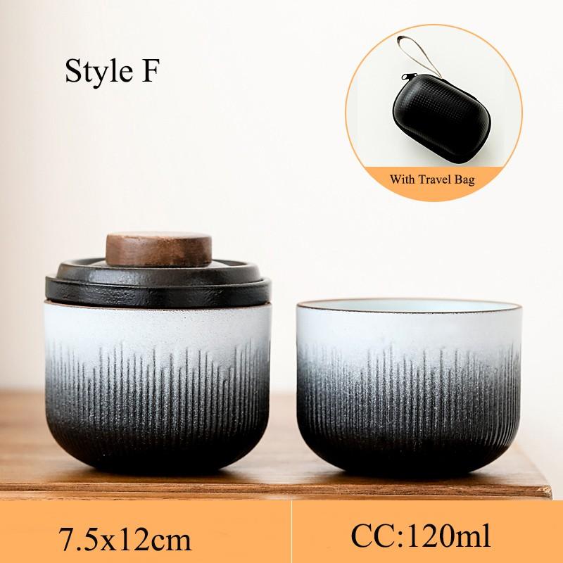 Набор для чая Кунг-фу Портативный Один чайник Две чашки Керамическая Быстрая чайная чашка