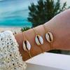 Personality Women Natural Bangle Simple Outdoor Bracelet Shell Gold Plated