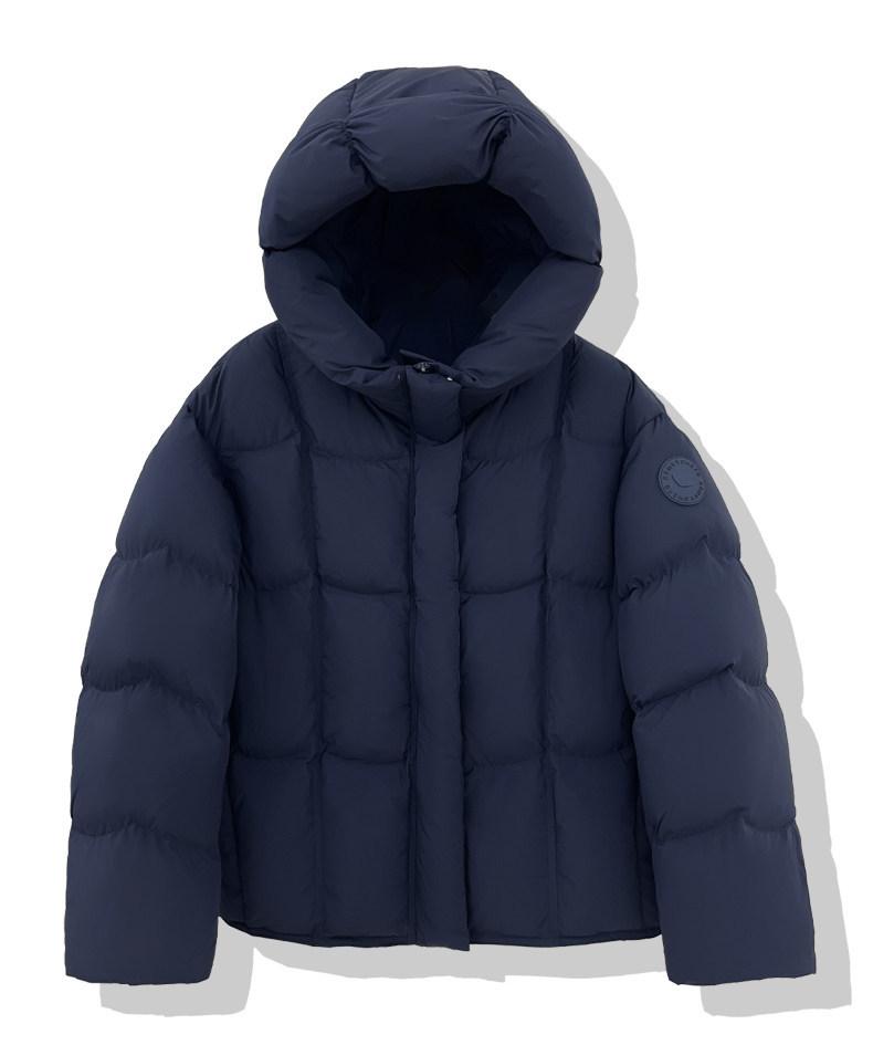 Hooded Puff Sense Down Jacket Women's Winter Fashion Thickened Loose White Duck Down Warm Bread Clothing Tide