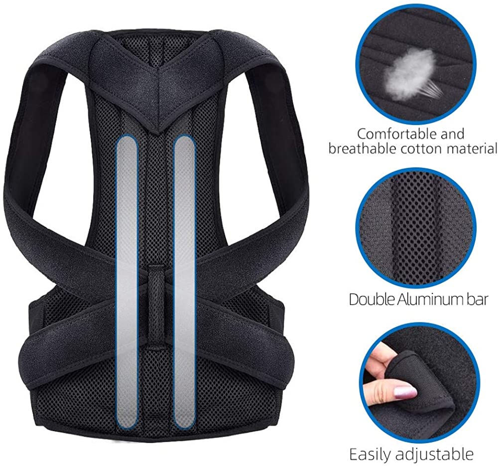 Back Brace Posture Corrector Belt Clavicle Lumbar Support Stop Slouching and Hunching Adjustable Back