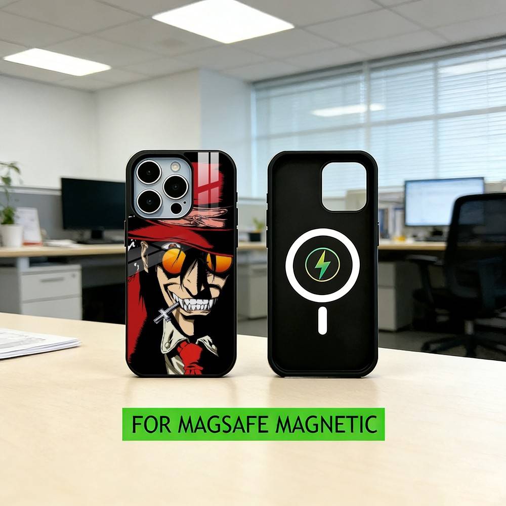 A-Alucard H-Hellsing Anime Phone Case For iPhone17,16,15,14,13,12,11 Plus,Pro Magnetic For Magsafe Wireless Charging