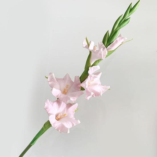 Artificial Gladiolus Flowers 22" Real Touch Flower with Long Stem 4 Full Blooms