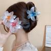 New Holiday Style Women Sweet Gradient Clip Plumeria Wer Shape Barrettes Summer Girls Hair Accessories