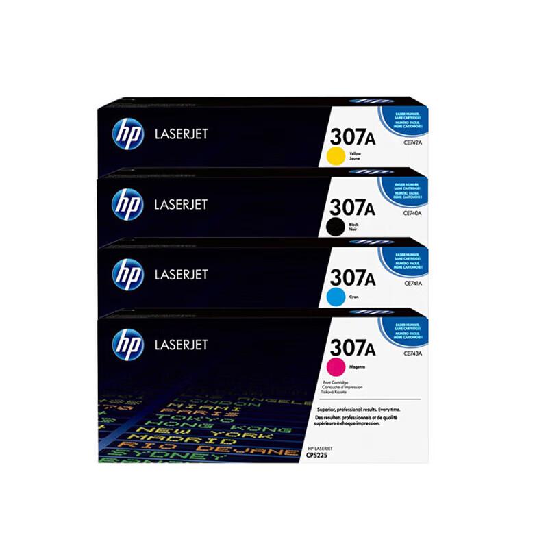 HP 307A CE740A Original 4-Color Toner Cartridge Set