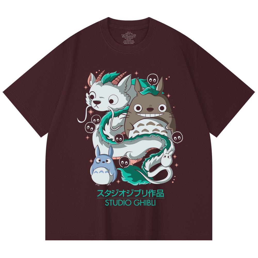 230 Gsm 100% Cotton Ghibli V7 Print Unisex Heavy Cotton T Shirt