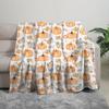 Pumpkin Fall Blanket Soft Flannel All Season Throw Vivid Harvest Design Machine Washable Cozy For Sofa Home Decor Modern Style