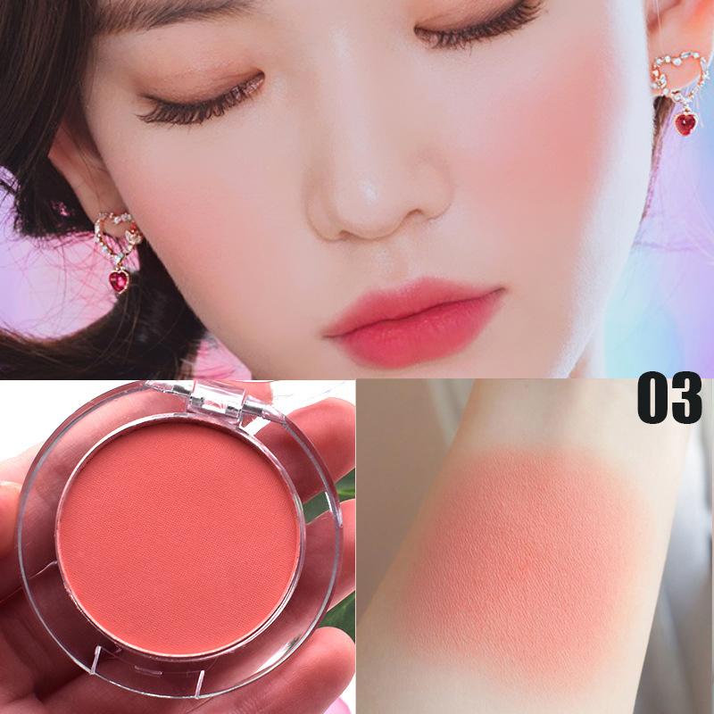 6 Colors Single Blush Palette Waterproof Lasting Natural Face Red Rouge Powder Fashion Cream Blusher