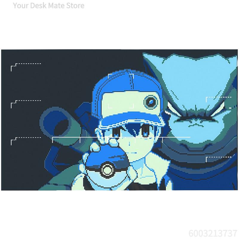 Pokemon Pixel Volcano Battle Desk Mat NonSlip Large Gaming Mouse Pad Waterproof Retro Anime Keyboard Pad