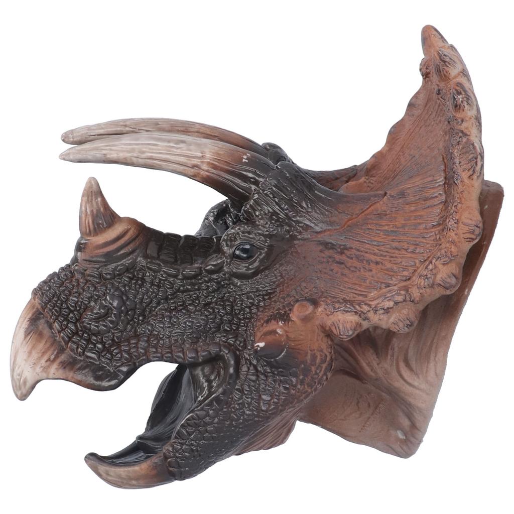 Triceratops Puppet Rubber Nontoxic Durable Hand Painted Appearance Triceratops Hand Puppet