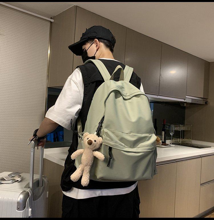 Студенческая однотонная простая сумка через плечо, большая вместимость, дорожная сумка