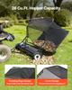 26.7 cm Tow Behind Lawn Sweeper, 26 cu.ft. Large Yard Sweeper, Adjustable Sweeping Height, Heavy Duty Leaf & Grass Collector with Dumping Rope, Pull