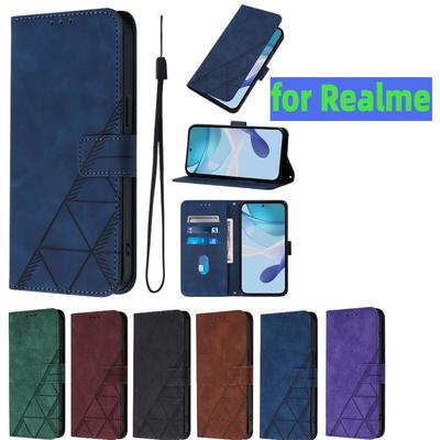 6-цветный модный деловой чехол-кошелек из искусственной кожи для Realme 8 9 10 11 12 13 14, Realme GT3 GT5 GT6... Narzo 20 50... Realme C11 C12 C15 C17...