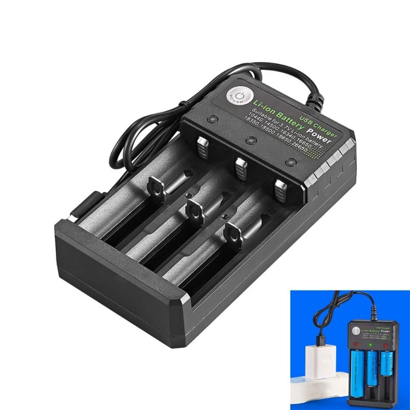 Universal 18650 Charger for 18650 18500 14500 16650 Various Lithiums Batteries, Featuring Independent Charging Slots