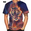 Новая модная мужская/женская футболка с принтом 3D Animal Tiger, летняя футболка с тигровым принтом, топы с изображением животных, футболки