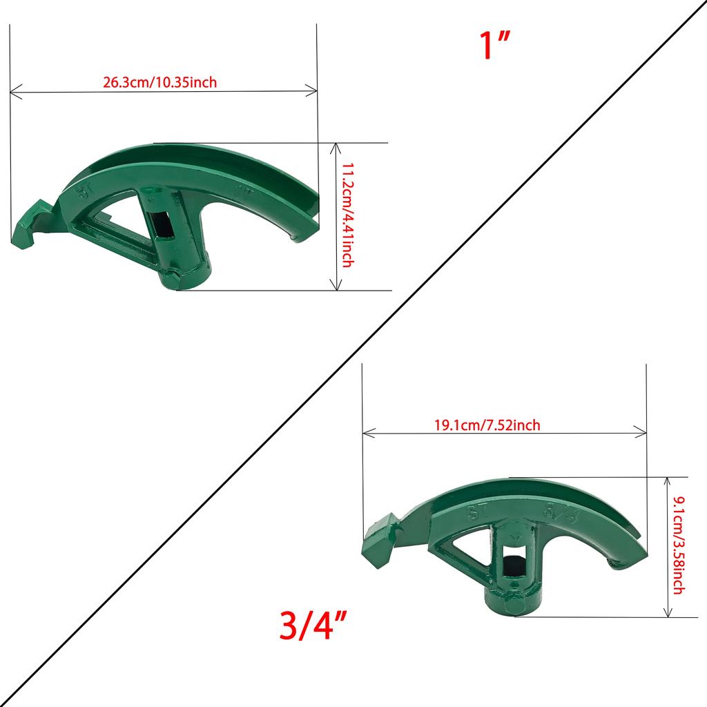 1/ 3/4" Ручной трубогиб, Инструмент для гибки труб, Комплект для гибки труб из стали 45#, Инструмент для гибки труб 1 3/4 дюйма, Головка ручного трубогиба для кабелепровода