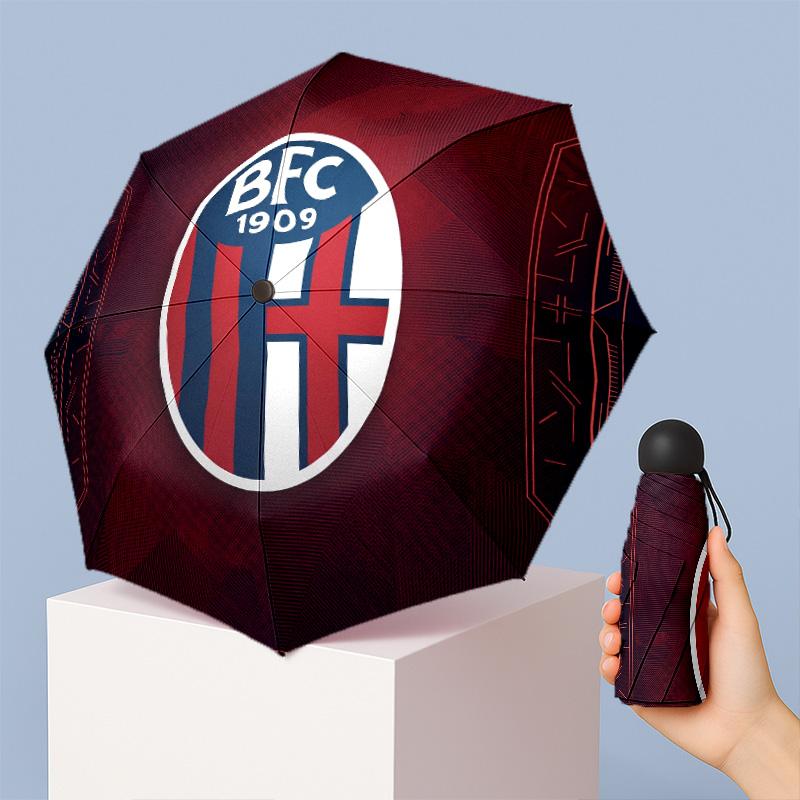 Мини 5-складной карманный зонт Bologna FC Компактный легкий Защита от УФ-лучей дождя солнца Зонт Портативный дорожный зонт