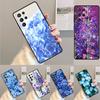 Синий чехол для телефона с цветами для Samsung Galaxy note 10 pro S26 Ultra S23 S24 FE S25 S21 S22 PLUS противоударный