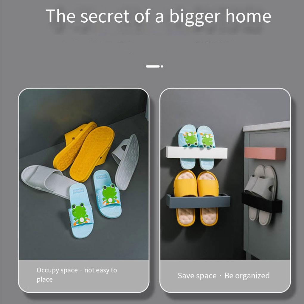 Подвесной держатель для обуви Настенный органайзер Самоклеящиеся вешалки Экономия места Ванная Кухня Прихожая Ботинки Кроссовки Каблуки