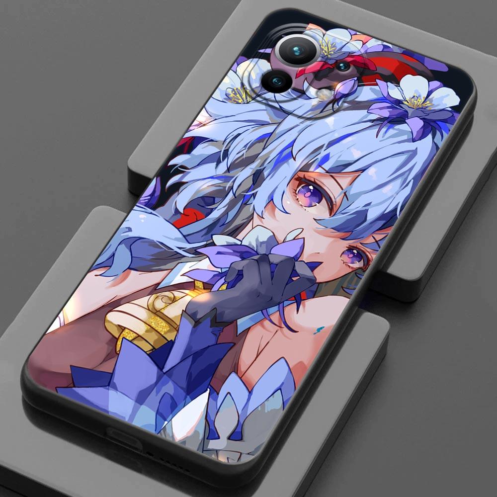 Чехол для телефона для Xiaomi Mi 11 Lite 5G NE 11i 11X 11T 12 Pro Poco F3 X3 GT X4 NFC Pro, чехлы с аниме Genshin Impact Flower Game
