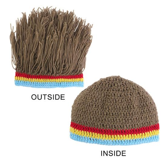 Wig Hat Elasticity Knitted Wool Hand-Crocheted Funny Hat Dreadlocks Design