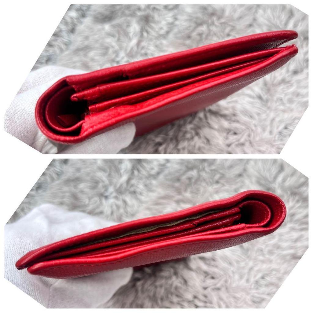Used Excellent condition CHANEL Coco button long wallet caviar skin red women's