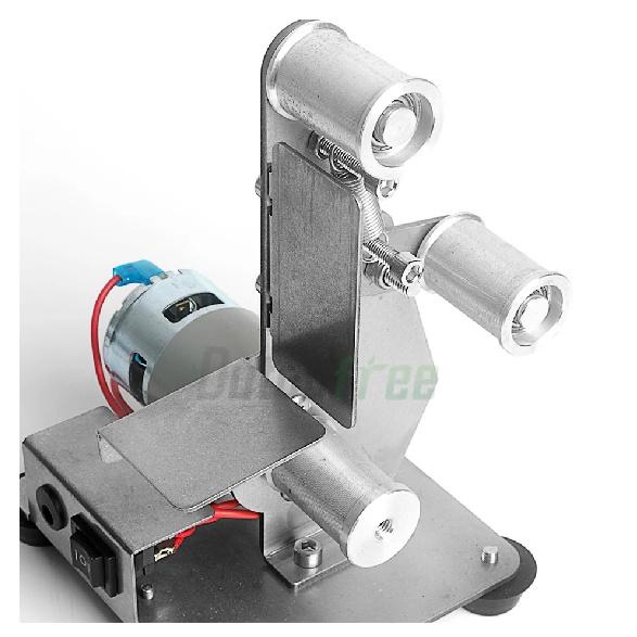 110V/220V Desktop Vertical Mini Electric Abrasive Belt Sandpaper Polishing Machine DIY Angle Grinder Sharpening Machine