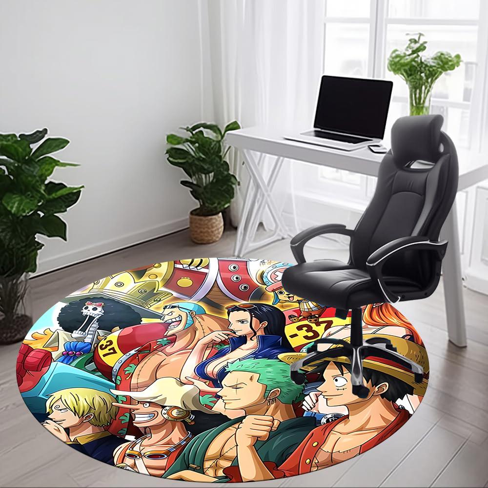 1pc One Piece Crew Office Round Area Rug, Under Office Chairs Bedroom Living Room Home Decor, Room Deco, Available in Various Sizes127