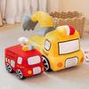 28cm/11.02in Cartoon Fire Truck Excavator Plush Toys Soft Polyester, Colorful Kids'Calming Vehicles,Birthday Gift Idea,Birthday Gift,Playful Design