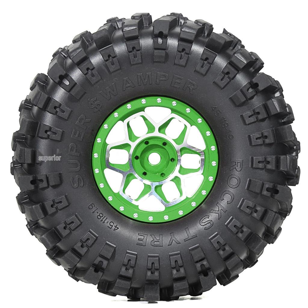 RS Red Spider 1/10 Crawler Car with 1.9" African Lion Tires & Heavy Criminal Rims in Red, Green, Black