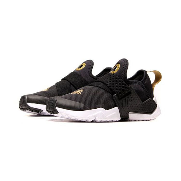 Nike Huarache Extreme Trend Амортизирующие Прочные Низкие Детские Кроссовки Детские кроссовки Черно-золотые AH7826-007