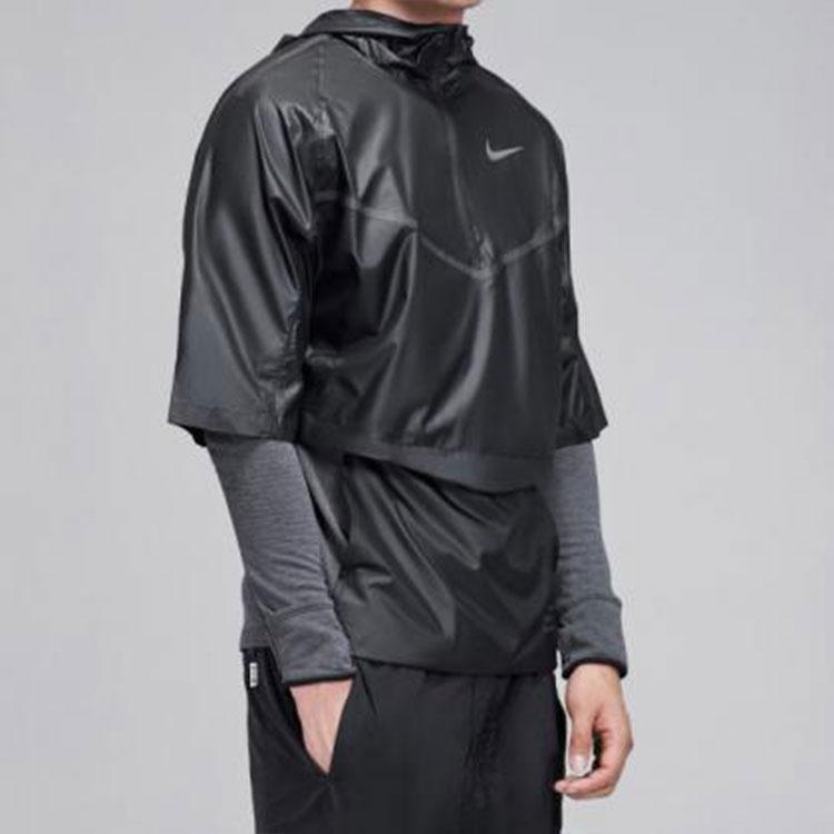 Мужской спортивный кардиган Nike с комбинированным логотипом, длинный рукав, черный 933411-011