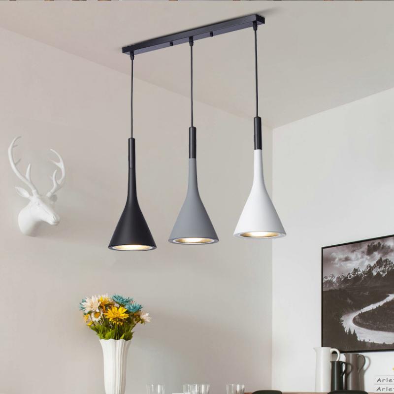 Three Head Dining Room Chandelier Creative Personality Bar Living Room Aluminum Lighting