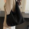 Niche Suede Bag Women's 2024 Autumn and Winter New Large-capacity Shoulder Underarm Bag Casual Versatile Commuter Tote Bag