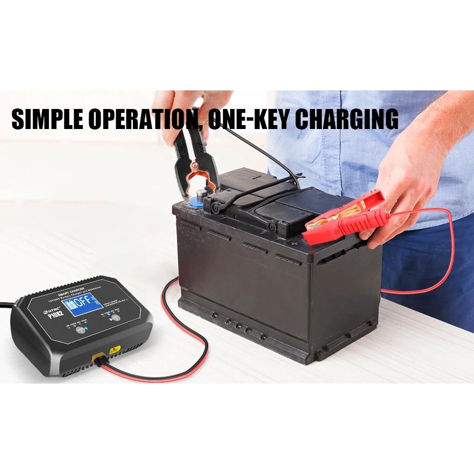 Двухканальное автомобильное зарядное устройство 12 В 10 А 24 В 5 А для литиевых AGM гелевых свинцово-кислотных аккумуляторов LiFePO4, автоматическое зарядное устройство для мотоциклов