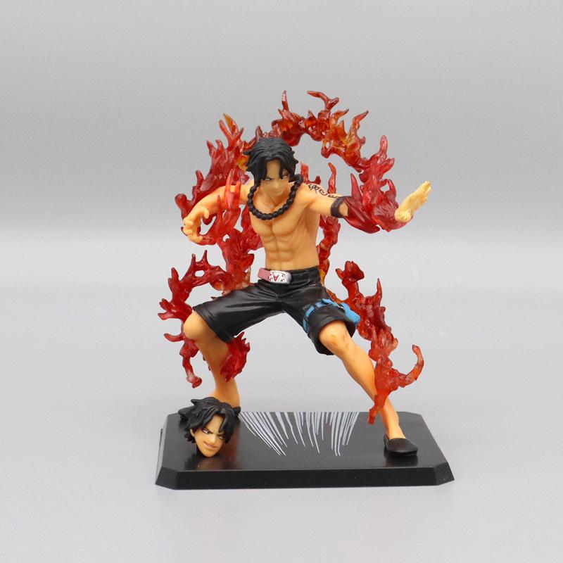 ONE PIECE Огненный Кулак Луффи Эйс Призрачный Разрез Зоро Дьявольская Нога Санджи Аниме Фигурка Периферийная Модель Штучка