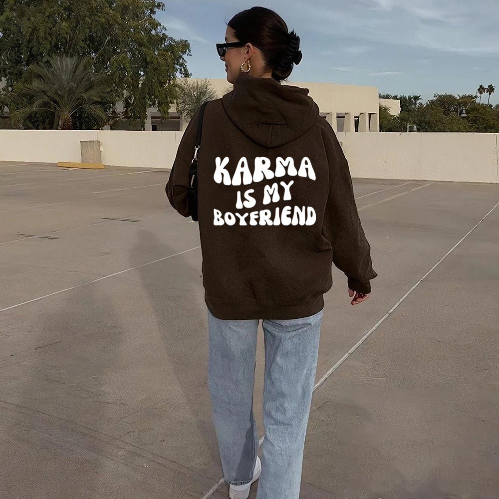 Толстовка унисекс Karma Is My Boyfriend Толстовка с капюшоном в стиле Midnights Meet Me At Midnight Lyric Hodoies Kawaii Harajuku Tops